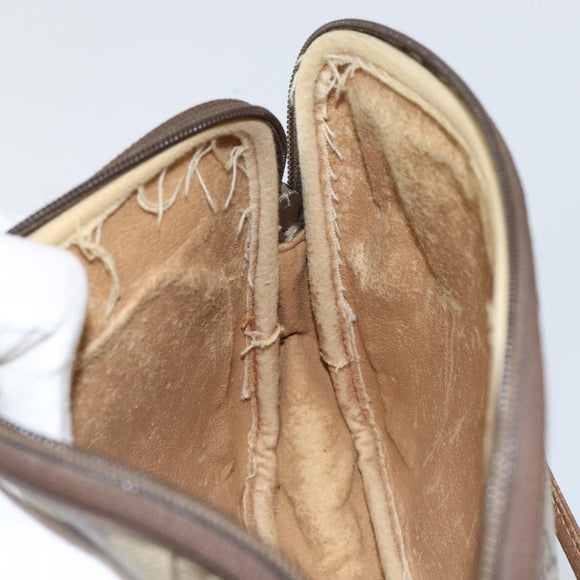 GUCCI GG Supreme Shoulder Bag PVC Beige Gold 97 02 068 Auth 148809