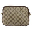GUCCI GG Supreme Shoulder Bag PVC Beige Gold 97 02 068 Auth 148809-3