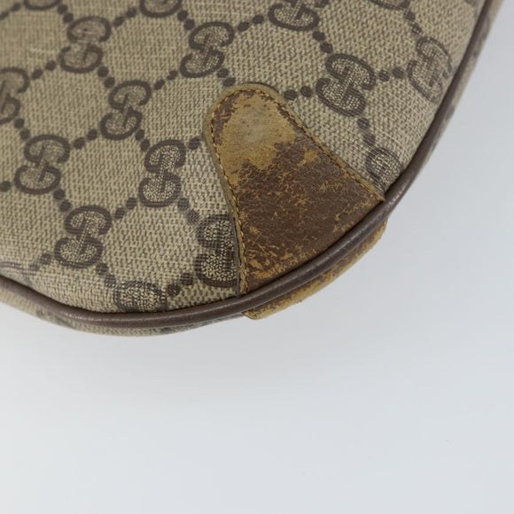 GUCCI GG Supreme Web Sherry Line Bag PVC Beige Gold Red 904 02 026 Auth 148810