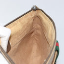 GUCCI GG Supreme Web Sherry Line Bag PVC Beige Gold Red 904 02 026 Auth 148810-18