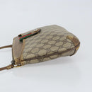 GUCCI GG Supreme Web Sherry Line Bag PVC Beige Gold Red 904 02 026 Auth 148810-5