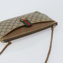 GUCCI GG Supreme Web Sherry Line Bag PVC Beige Gold Red 904 02 026 Auth 148810-6
