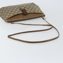 GUCCI GG Supreme Web Sherry Line Bag PVC Beige Gold Red 904 02 026 Auth 148810-7