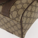 GUCCI GG Supreme Boston Bag PVC Beige Gold 000 40 0207 Auth 148811-16