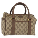 GUCCI GG Supreme Boston Bag PVC Beige Gold 000 40 0207 Auth 148811-1