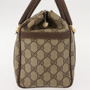 GUCCI GG Supreme Boston Bag PVC Beige Gold 000 40 0207 Auth 148811-4