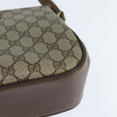 GUCCI GG Supreme Web Sherry Line Bag PVC Beige Gold 116 02 076 Auth 148812-16