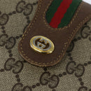 GUCCI GG Supreme Web Sherry Line Bag PVC Beige Gold 116 02 076 Auth 148812-17