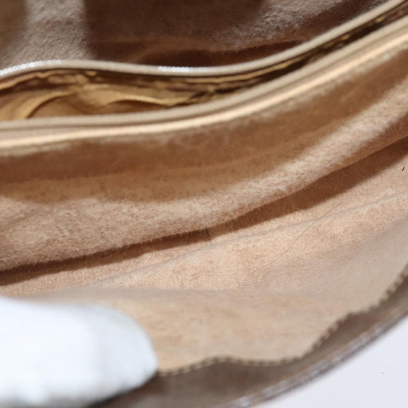 GUCCI GG Supreme Web Sherry Line Bag PVC Beige Gold 116 02 076 Auth 148812