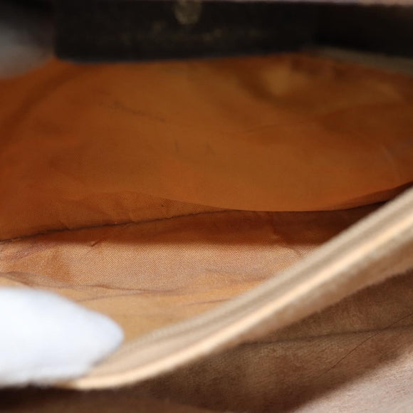 GUCCI GG Supreme Web Sherry Line Bag PVC Beige Gold 116 02 076 Auth 148812