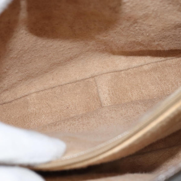 GUCCI GG Supreme Web Sherry Line Bag PVC Beige Gold 116 02 076 Auth 148812