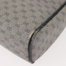 GUCCI Micro GG Supreme Bag PVC Leather Navy Gold 007 58 0014 Auth 148813-14