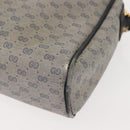 GUCCI Micro GG Supreme Bag PVC Leather Navy Gold 007 58 0014 Auth 148813-16