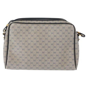 GUCCI Micro GG Supreme Bag PVC Leather Navy Gold 007 58 0014 Auth 148813 - 0