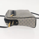 GUCCI Micro GG Supreme Bag PVC Leather Navy Gold 007 58 0014 Auth 148813-4