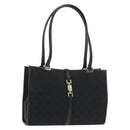 GUCCI GG Canvas Jackie Shoulder Bag Black Silver 002 1073 1781 Auth 148814V-1