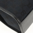 GUCCI GG Canvas Jackie Shoulder Bag Black Silver 002 1073 1781 Auth 148814V-10