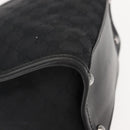 GUCCI GG Canvas Shoulder Bag Black Silver 110292 Auth 148815-9