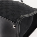 GUCCI GG Canvas Shoulder Bag Black Silver 110292 Auth 148815-14