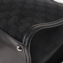 GUCCI GG Canvas Shoulder Bag Black Silver 110292 Auth 148815-16
