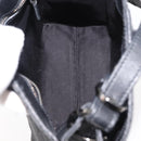 GUCCI GG Canvas Shoulder Bag Black Silver 110292 Auth 148815-11