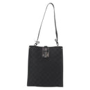 GUCCI GG Canvas Shoulder Bag Black Silver 110292 Auth 148815-13