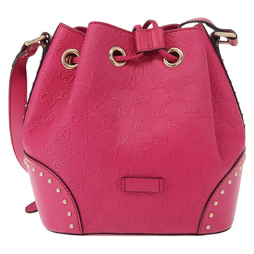 GUCCI GG Canvas Shoulder Bag Pink Gold 354229 Auth 148817 - 0