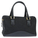 GUCCI GG Canvas Boston Bag Black Gold Auth 148818-1