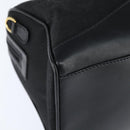 GUCCI GG Canvas Boston Bag Black Gold Auth 148818-15