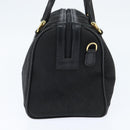 GUCCI GG Canvas Boston Bag Black Gold Auth 148818-4
