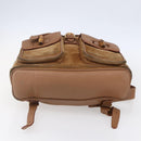 GUCCI Bamboo Backpack Suede Brown Gold 003 2058 0016 Auth 148819-5