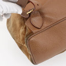 GUCCI Bamboo Backpack Suede Brown Gold 003 2058 0016 Auth 148819-17