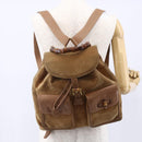 GUCCI Bamboo Backpack Suede Brown Gold 003 2058 0016 Auth 148819-24