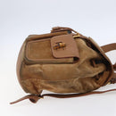 GUCCI Bamboo Backpack Suede Brown Gold 003 2058 0016 Auth 148819-4