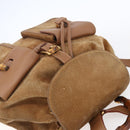 GUCCI Bamboo Backpack Suede Brown Gold 003 2058 0016 Auth 148819-6