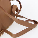 GUCCI Bamboo Backpack Suede Brown Gold 003 2058 0016 Auth 148819-9