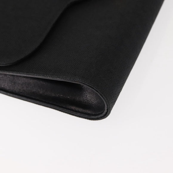 GUCCI Chain Shoulder Bag Nylon Black Gold Auth 148820