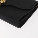 GUCCI Chain Shoulder Bag Nylon Black Gold Auth 148820-15