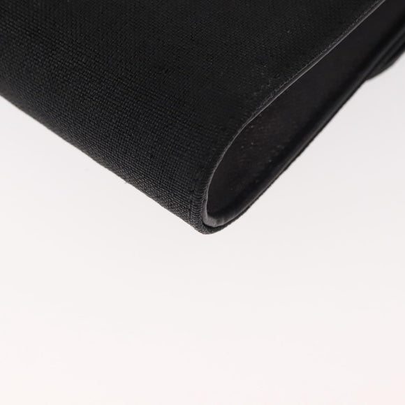 GUCCI Chain Shoulder Bag Nylon Black Gold Auth 148820