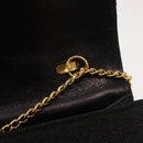 GUCCI Chain Shoulder Bag Nylon Black Gold Auth 148820-10
