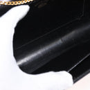 GUCCI Chain Shoulder Bag Nylon Black Gold Auth 148820-12