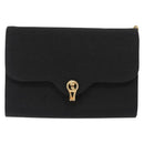 GUCCI Chain Shoulder Bag Nylon Black Gold Auth 148820-13