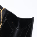 GUCCI Chain Shoulder Bag Nylon Black Gold Auth 148820-20