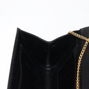 GUCCI Chain Shoulder Bag Nylon Black Gold Auth 148820-21