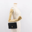 GUCCI Chain Shoulder Bag Nylon Black Gold Auth 148820-23