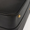 GUCCI Bamboo Vanity Hand Bag Leather Navy Gold 013 122 2491 Auth 148821-9