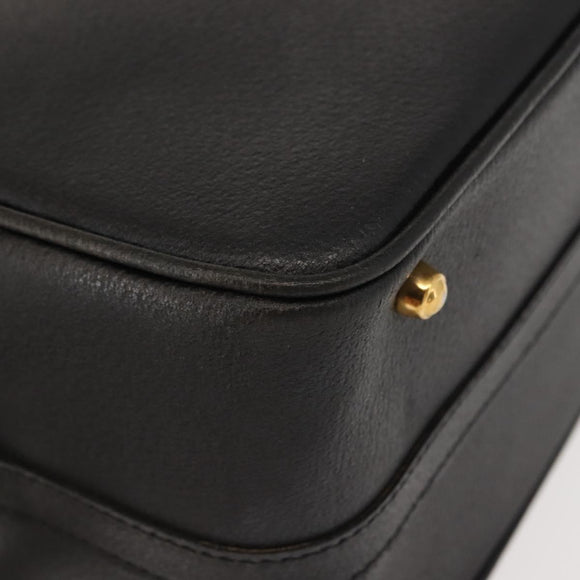 GUCCI Bamboo Vanity Hand Bag Leather Navy Gold 013 122 2491 Auth 148821