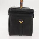 GUCCI Bamboo Vanity Hand Bag Leather Navy Gold 013 122 2491 Auth 148821-4