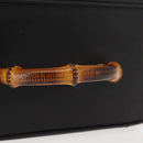 GUCCI Bamboo Vanity Hand Bag Leather Navy Gold 013 122 2491 Auth 148821-7