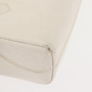 GUCCI Hand Bag Leather White Gold Auth 148822-9